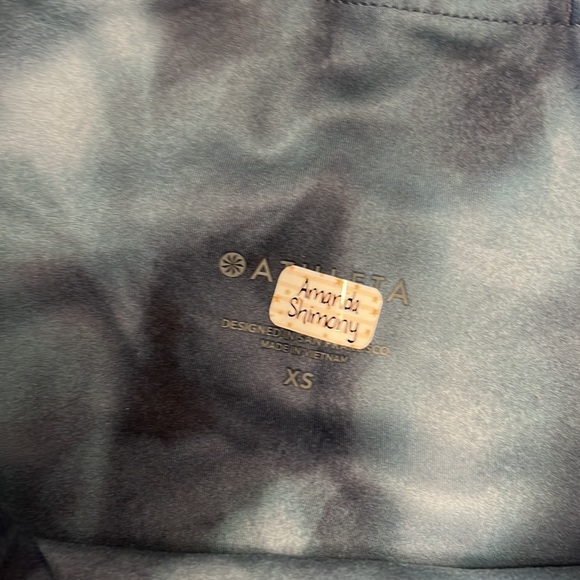 Athleta Women’s Elation Printed 7/8 Tight 657538 Green Blue Dye Leggings - Picture 4 of 7